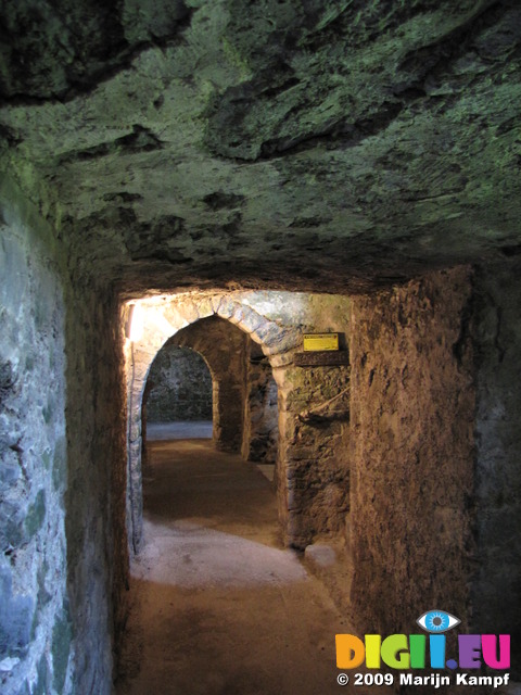 SX03173 Underground passages in undercroft Carew castle